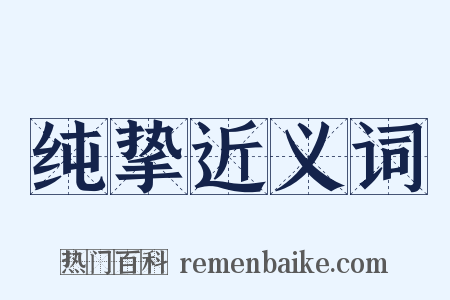 纯挚近义词是什么意思的图片